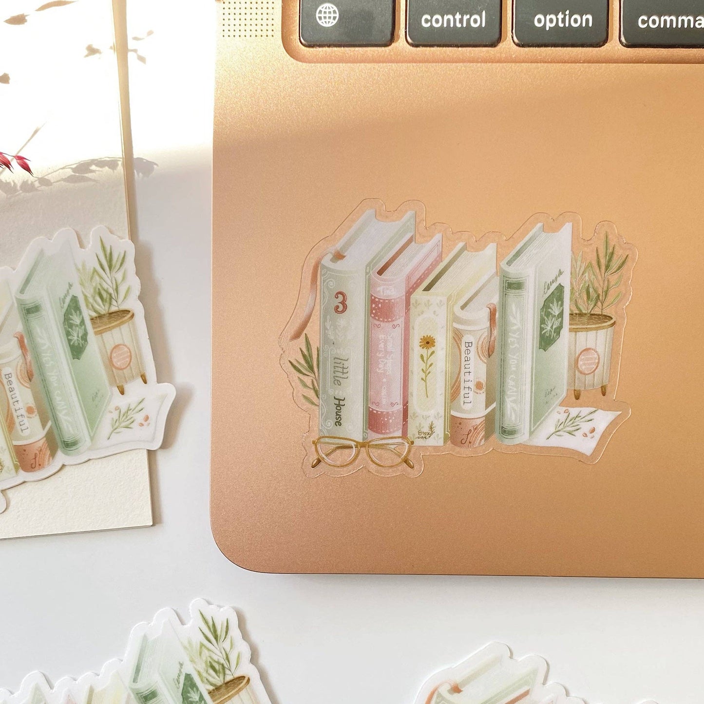 Bookworm - Clear Vinyl Sticker