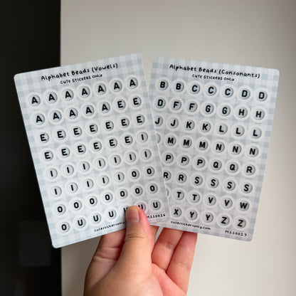 Alphabet Beads - Sticker Sheets