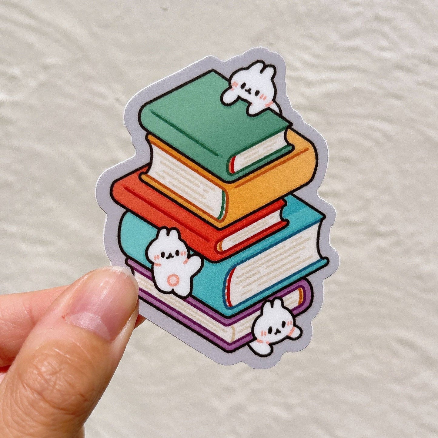 Bunnies and Books Vinyl Sticker