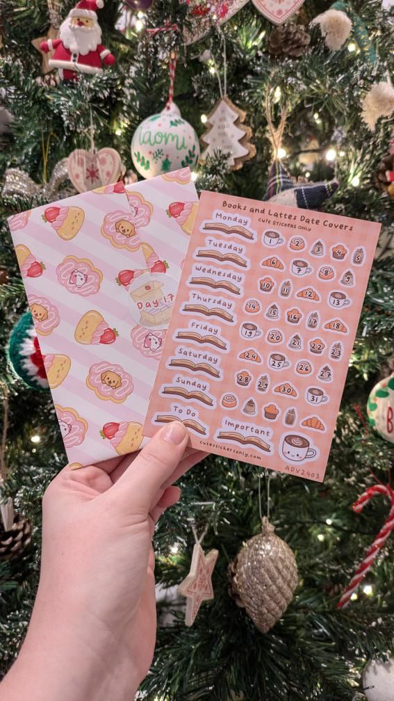 Books & Lattes Date Covers - Premium Sticker Sheet