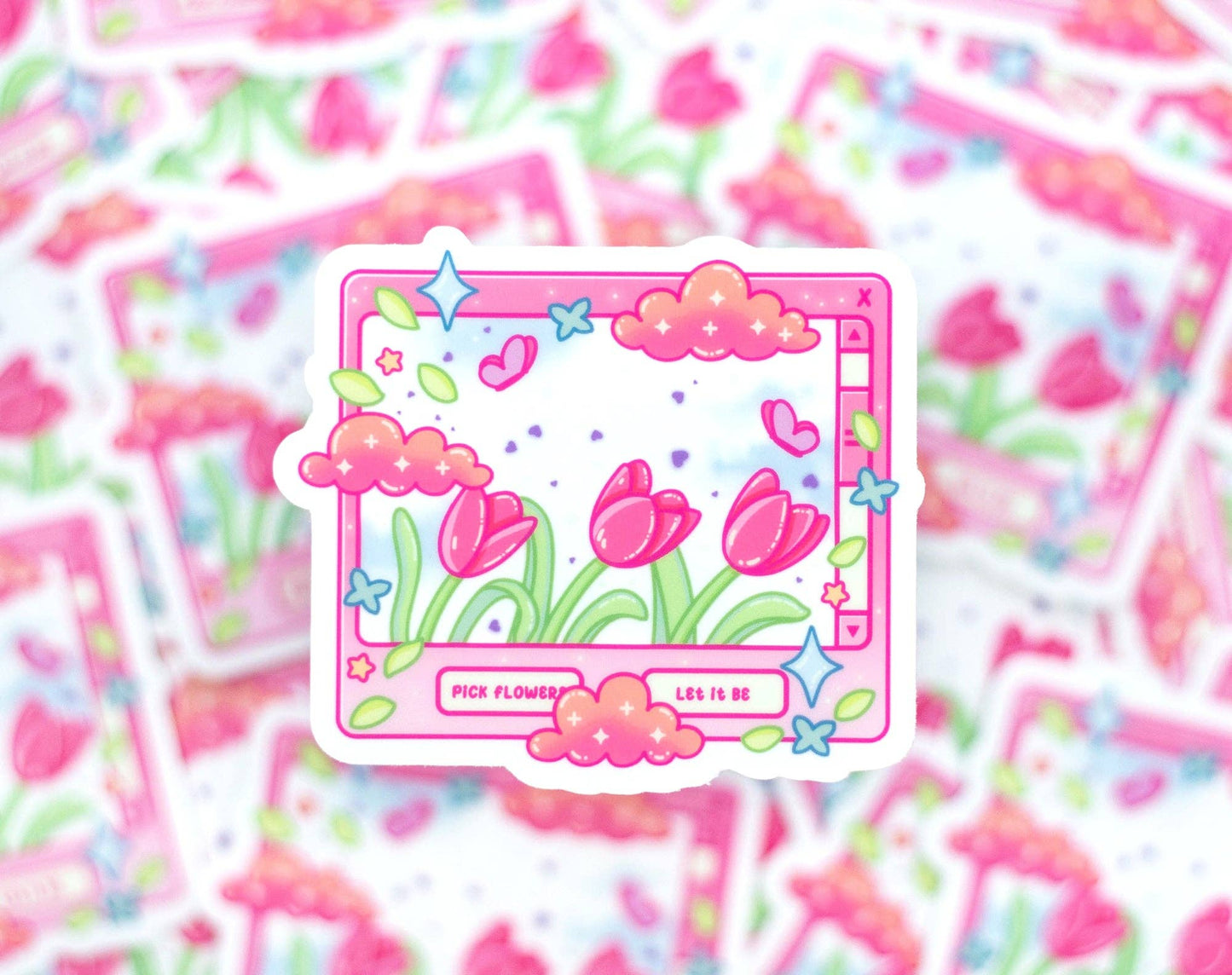 Tulip Popup Window Clear Sticker