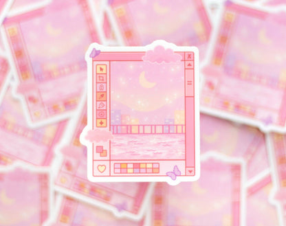 Digital Dreamscape Sticker