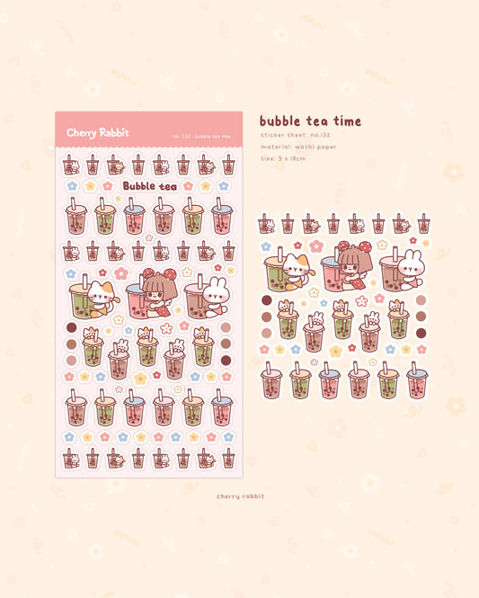 Bubble Tea Time Sticker Sheet