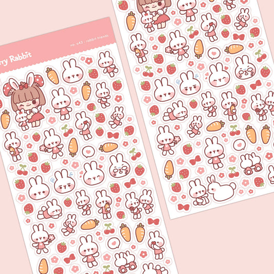 Rabbit Friends (ver. 2) Sticker Sheet