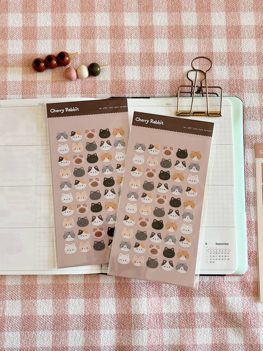 Cat Heads (ver. 2) Sticker Sheet