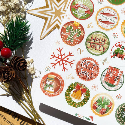 Christmas Stamps - Sticker Sheet