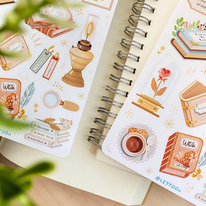 Aesthetic Book - Sticker Sheet