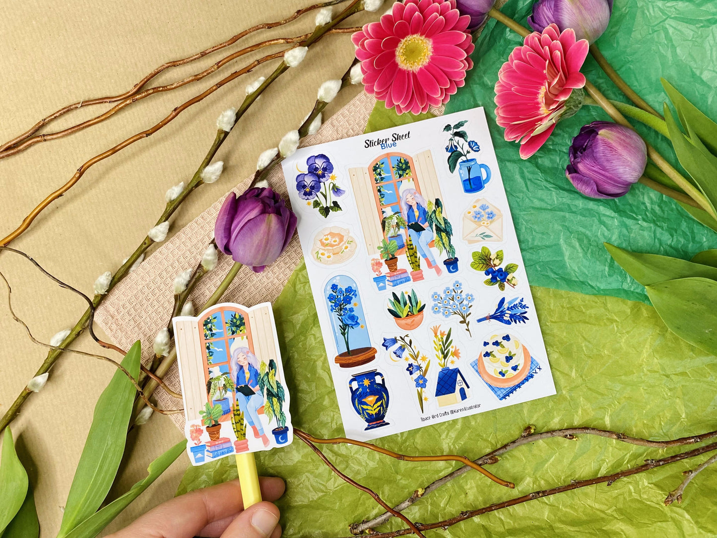 Blue Spring - Sticker Sheet