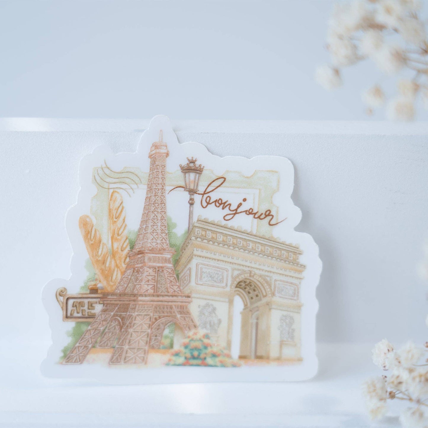 Bonjour Paris - Clear Vinyl Sticker