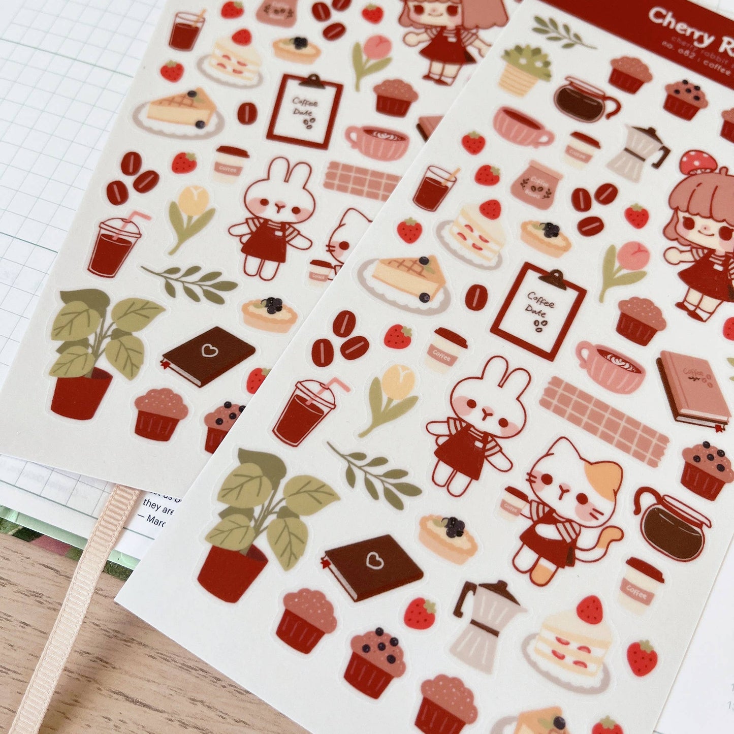 Coffee & Cake Sticker Sheet