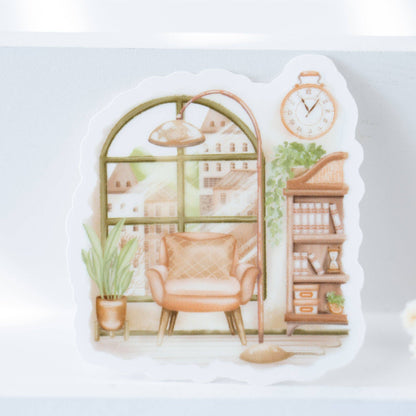 Reading Space - Clear Vinyl Sticker