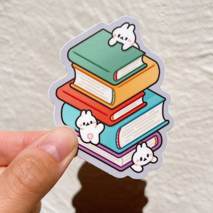 Bunnies and Books Vinyl Sticker