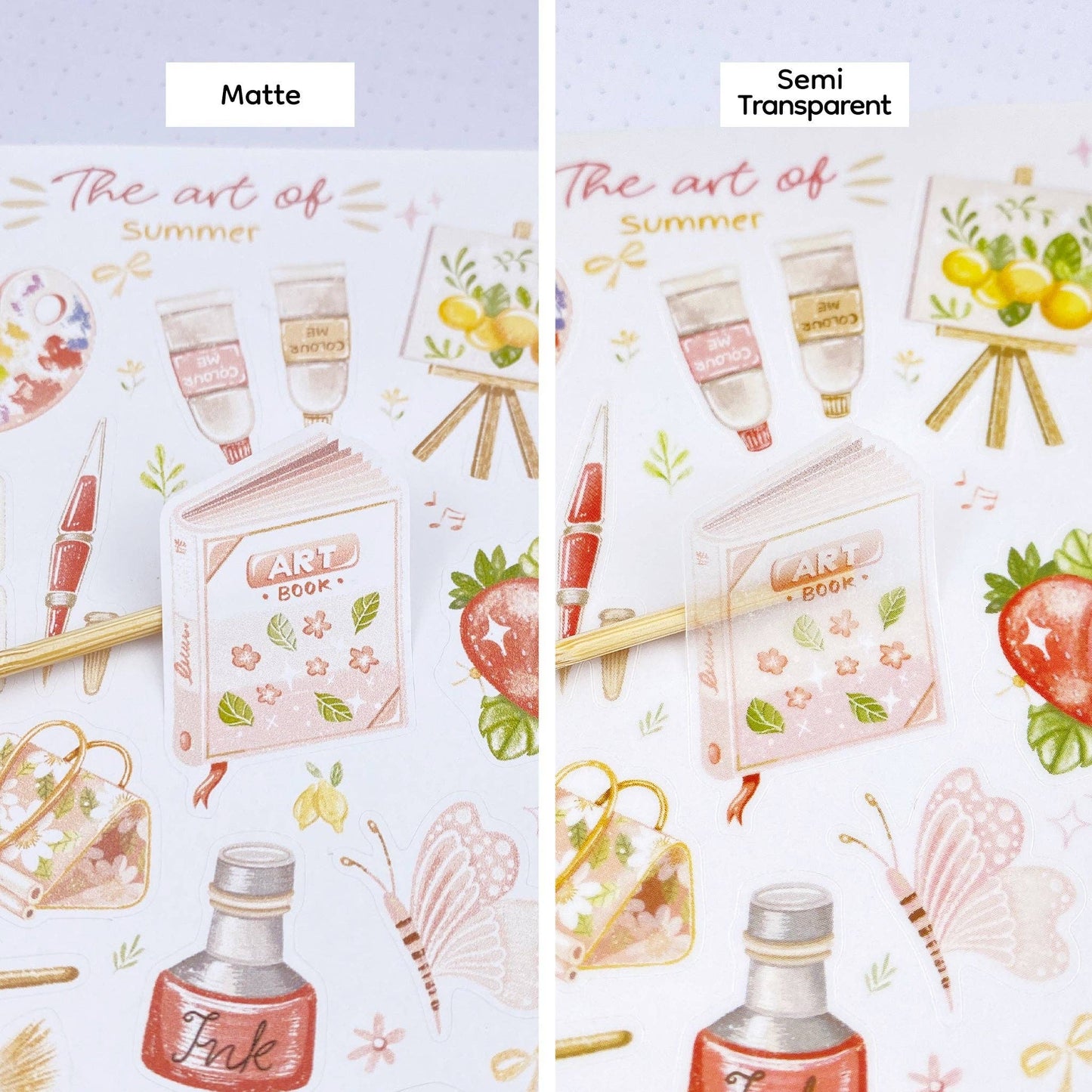 The Art of Summer - Semi-Transparent Sticker Sheet