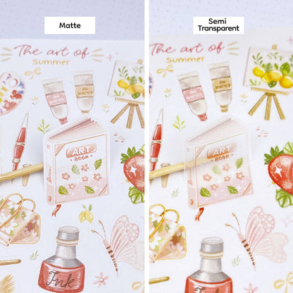 The Art of Summer - Semi-Transparent Sticker Sheet