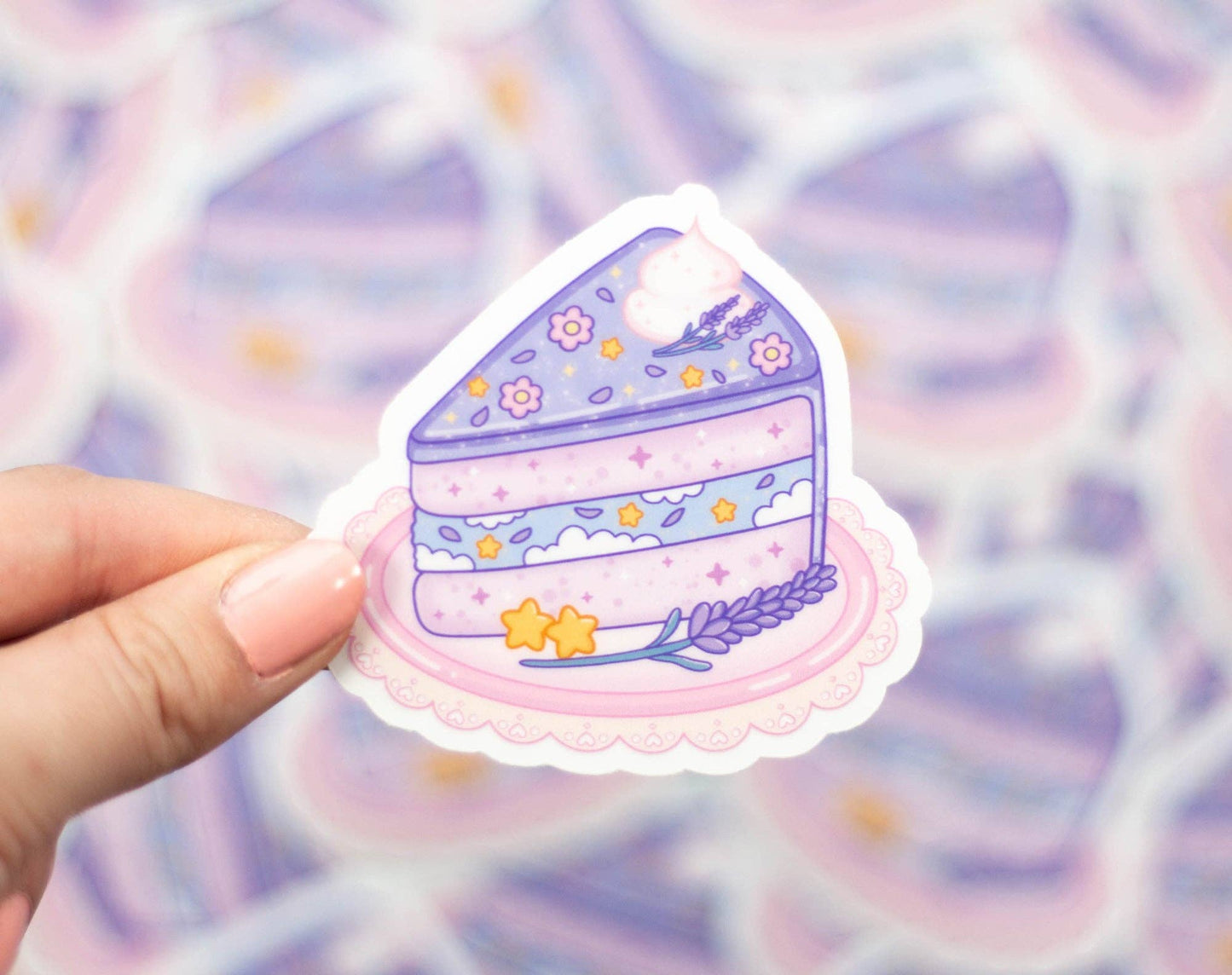 Lavender Cake Clear Sticker