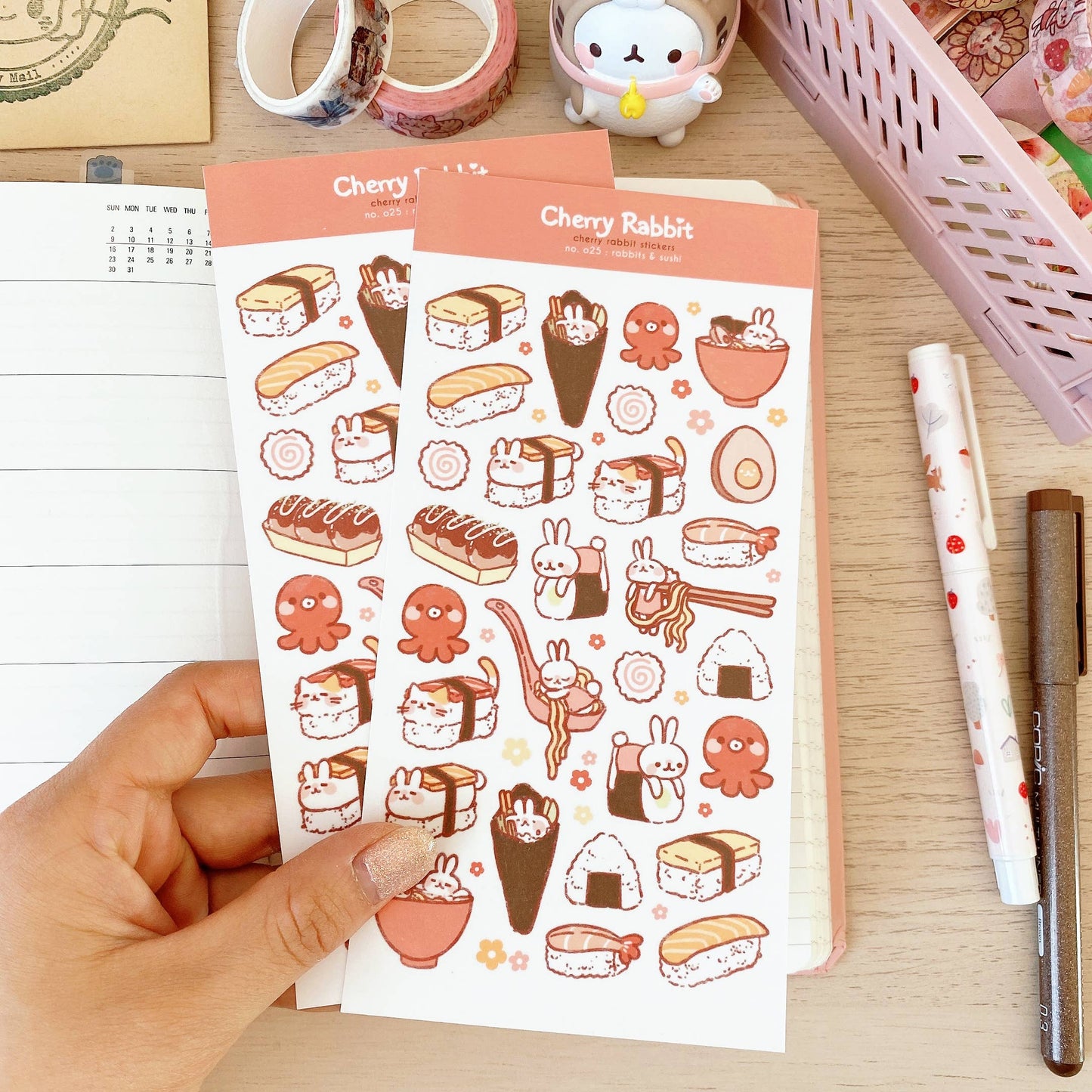 Sushi & Rabbits Sticker Sheet
