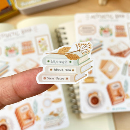 Aesthetic Book - Sticker Sheet