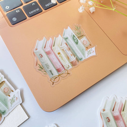 Bookworm - Clear Vinyl Sticker