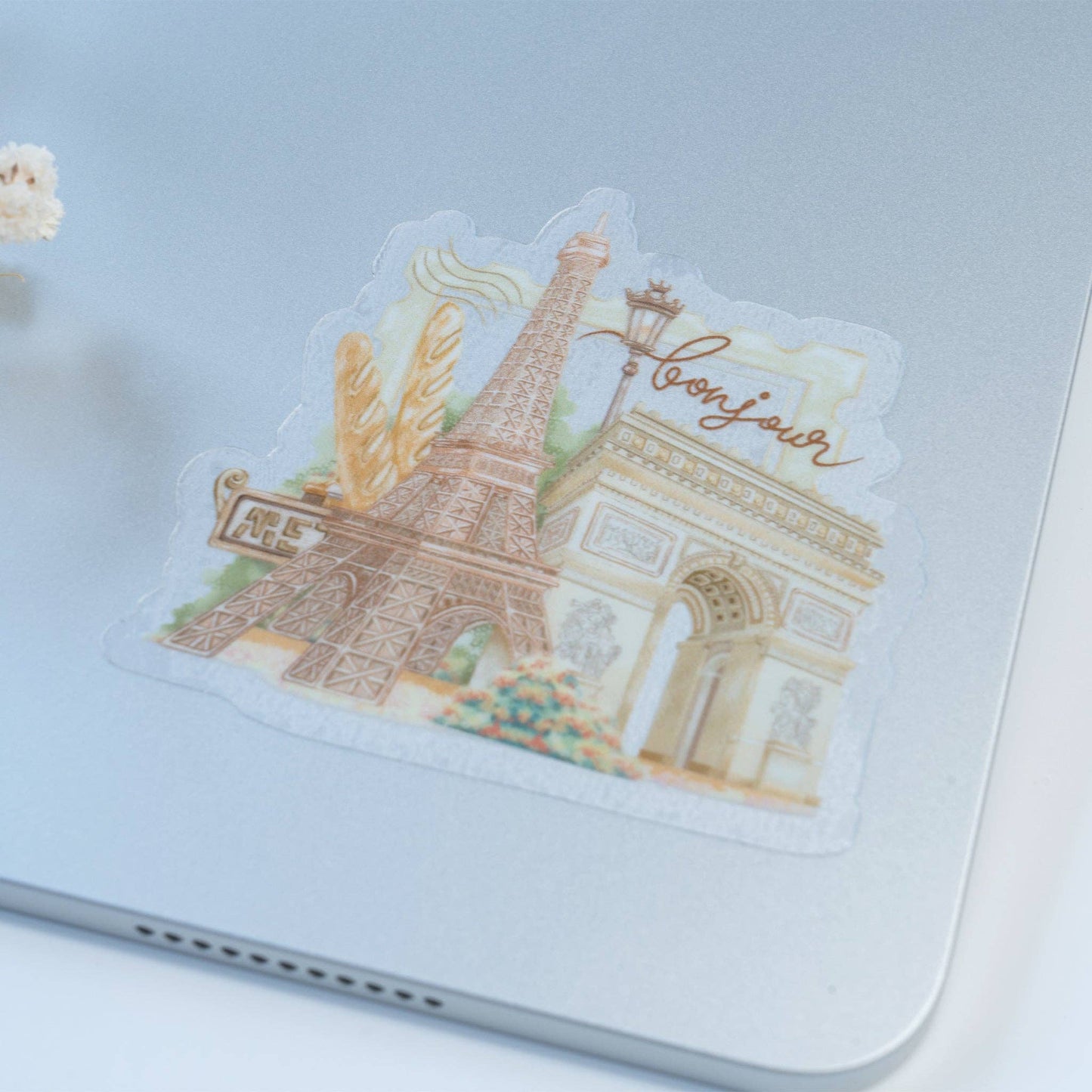 Bonjour Paris - Clear Vinyl Sticker