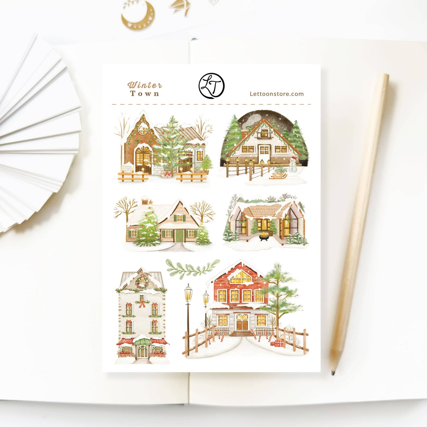 Winter Town - Sticker Sheet