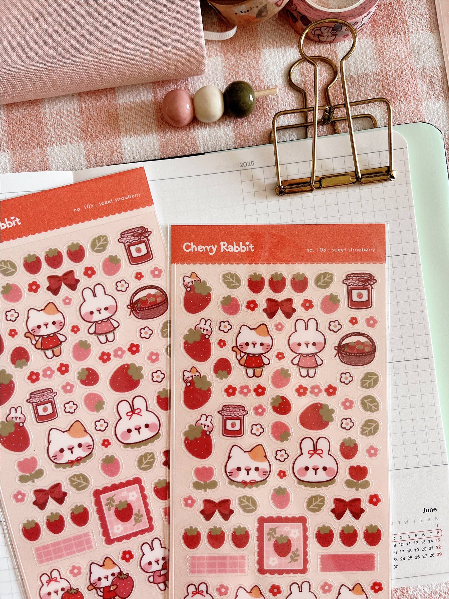 Sweet Strawberry Sticker Sheet