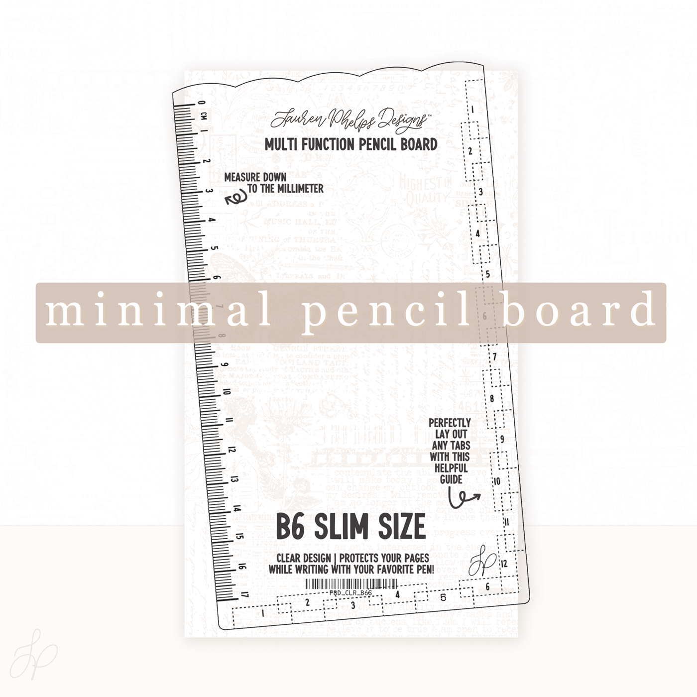 [PRE-ORDER] Clear Pencil Board | New Minimal Design