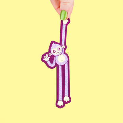 Monkey Plushie Long Bookmark