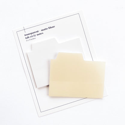 Tab Sticky Notes Set | Blanc
