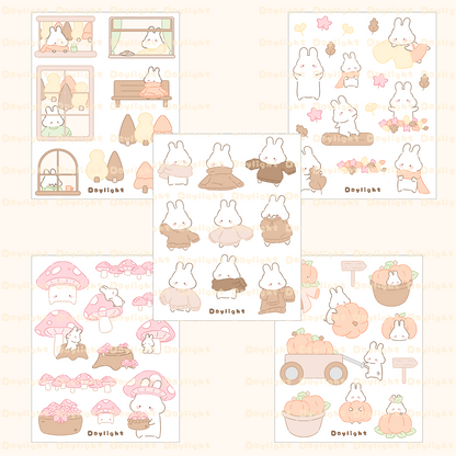 Autumn Sticker Sheets Bundle