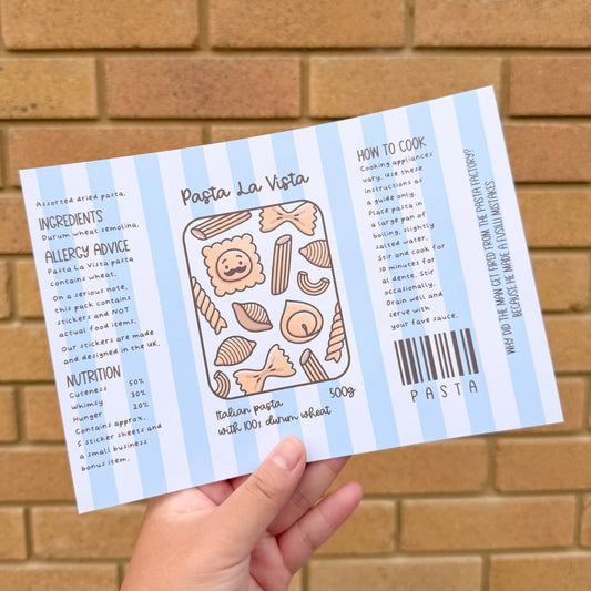 Pasta La Vista A5 Scrapbooking Paper