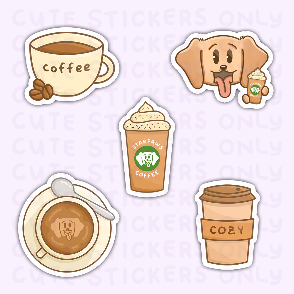 Coffee Date - Joey and Cake Die Cut Stickers