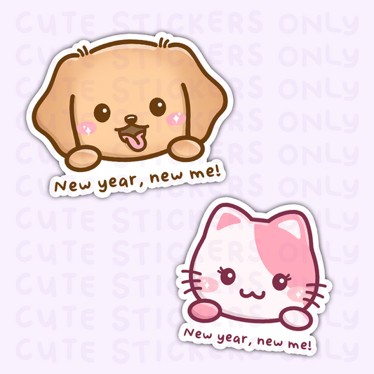 New Year, New Me! 2nd Anniversary Matte Die Cut Stickers
