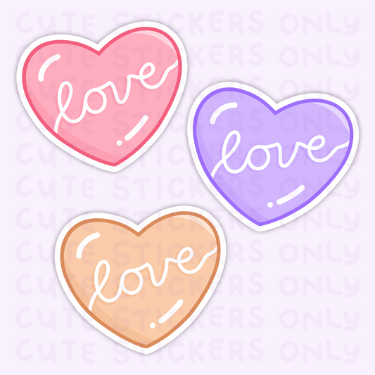 Lovely Hearts - Matte Die Cut Stickers