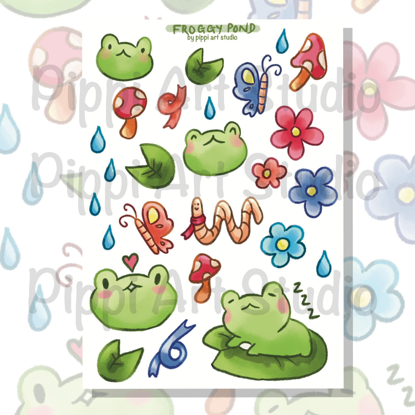 Froggy Pond Sticker Sheet