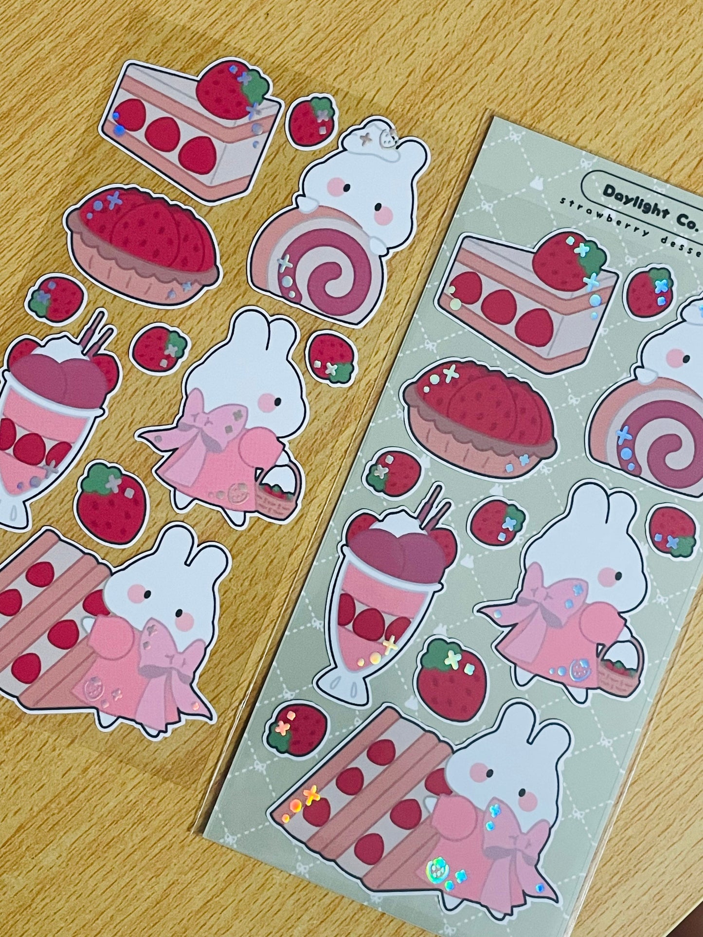 Strawberry Desserts Deco Sticker Sheet