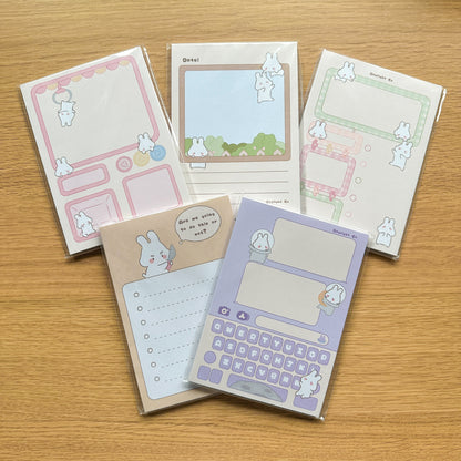 Gingham Bunny A6 Notepad