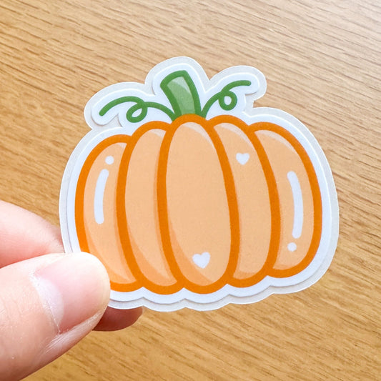 Kawaii Pumpkin Matte Die Cut Sticker