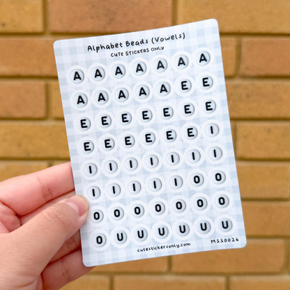 Alphabet Beads - Sticker Sheets
