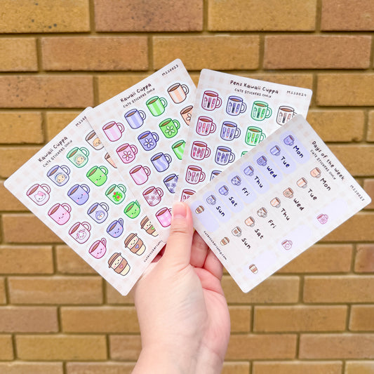 Kawaii Cuppa - Sticker Sheets Set