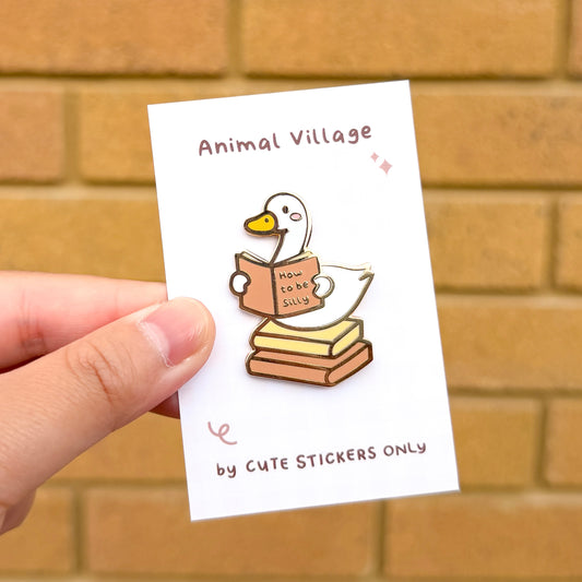 Silly Goose Reading - Enamel Pin