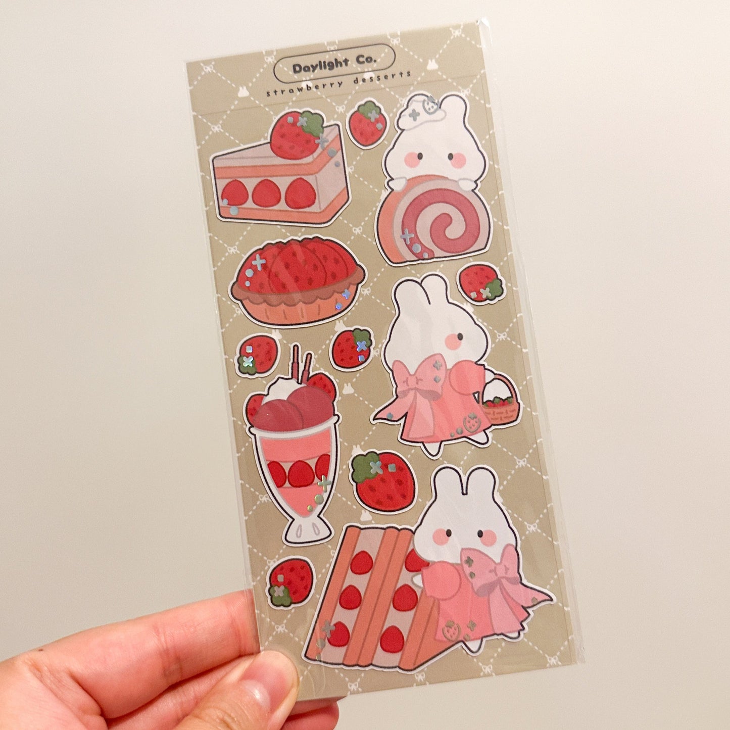 Strawberry Desserts Deco Sticker Sheet