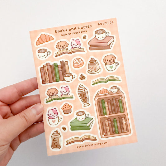 Books & Lattes - Premium Sticker Sheet