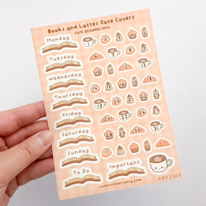 Books & Lattes Date Covers - Premium Sticker Sheet