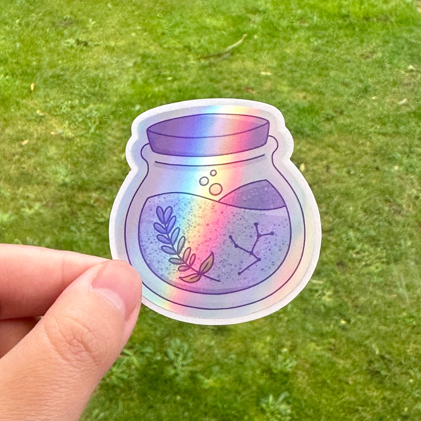 Lavender Potion - Holographic Die Cut Sticker