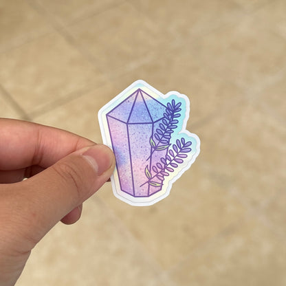 Lavender Crystal - Holographic Die Cut Sticker