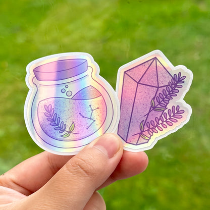 Lavender Potion - Holographic Die Cut Sticker