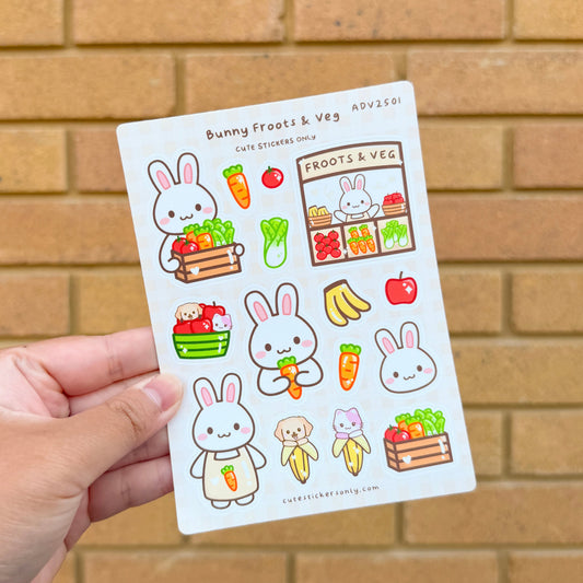 Bunny Froots & Veg - Sticker Sheet