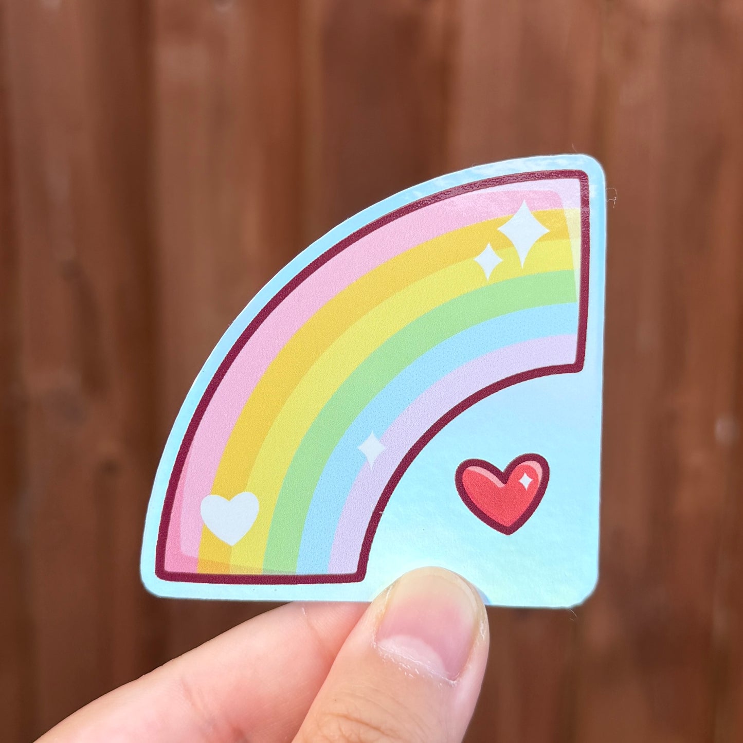 Rainbow Love - Holographic Die Cut Sticker