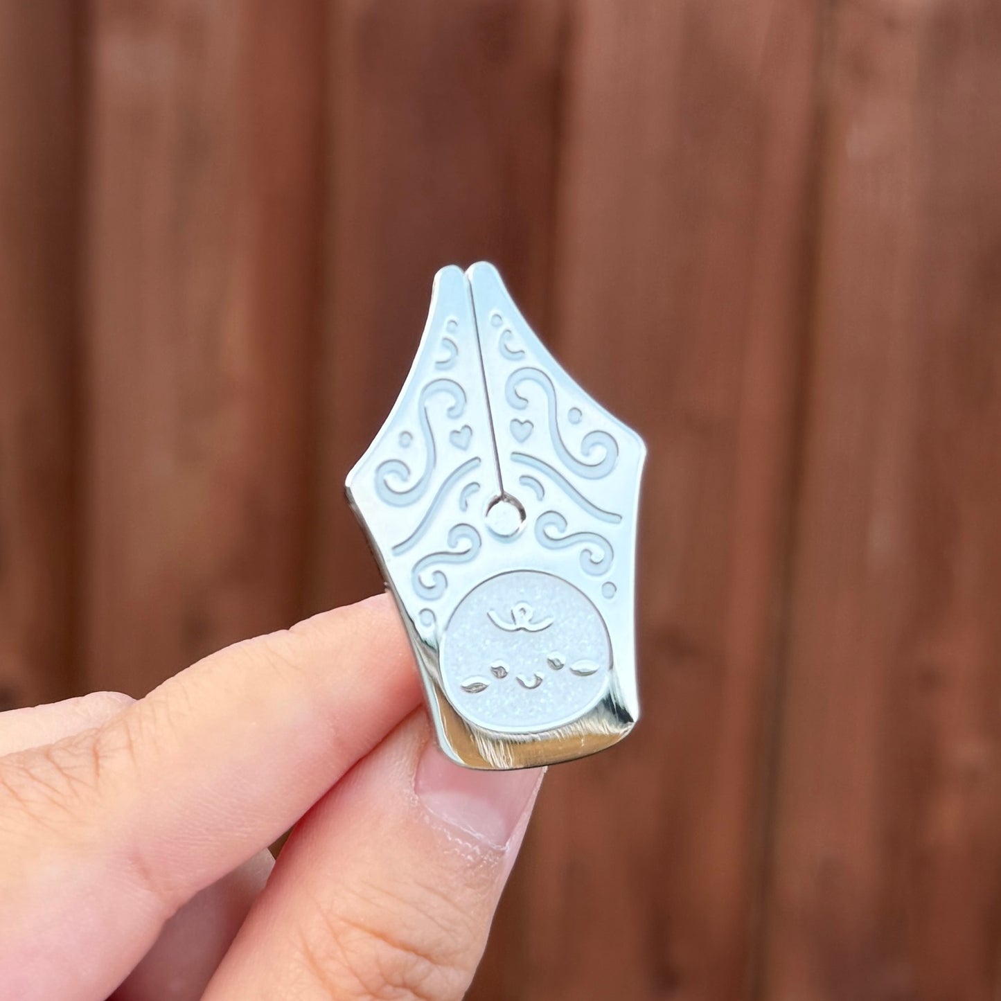 Fountain Pen Nib - Gold & Silver Enamel Pins
