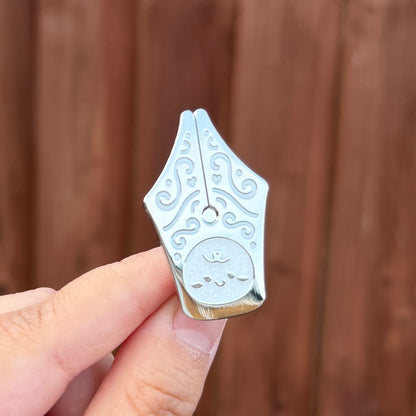 Fountain Pen Nib - Gold & Silver Enamel Pins